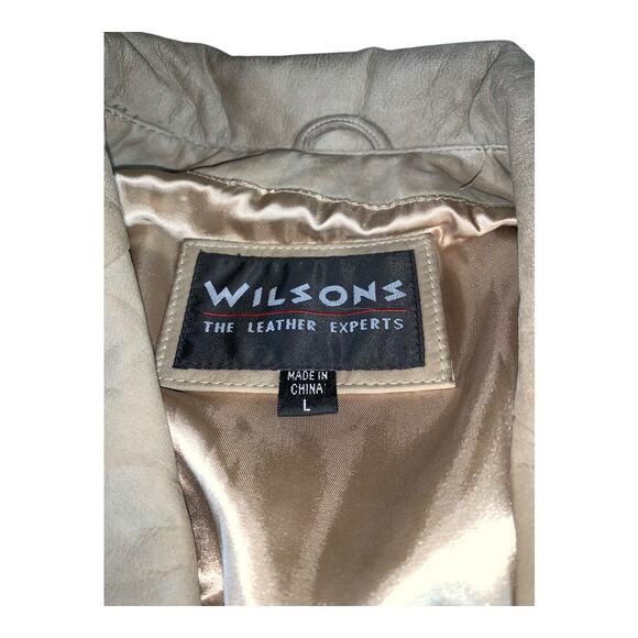 Vintage Wilsons Leather Experts Button Front Soft Leather Women's Jacket Large - Picture 8 of 9